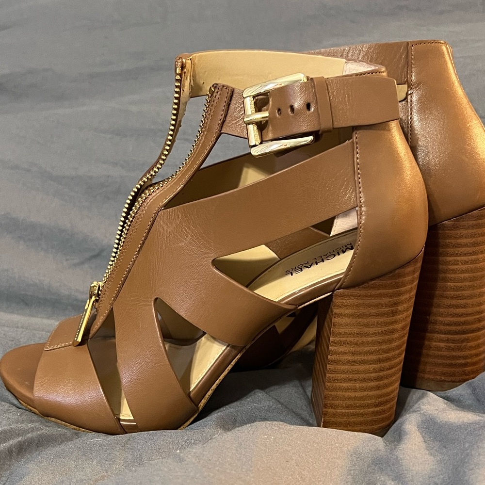 Michael Kors Tan Cutout Heels